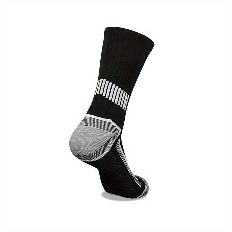 Black Men's Knit Socks 20-Pair Multipack with Smooth Fabric Texture and Solid Color Design, One-Size Label for Fall, Winter, Sports and Everyday Casual Wear
