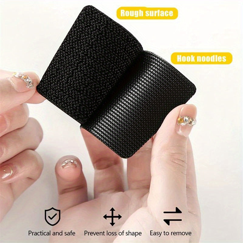 Adhesive Hook-and-Loop Fastener Patches in Round, Square or Rectangle Shapes, Nylon and Polyester Pair Packs for Compatible Carpet and Household Fabric Projects