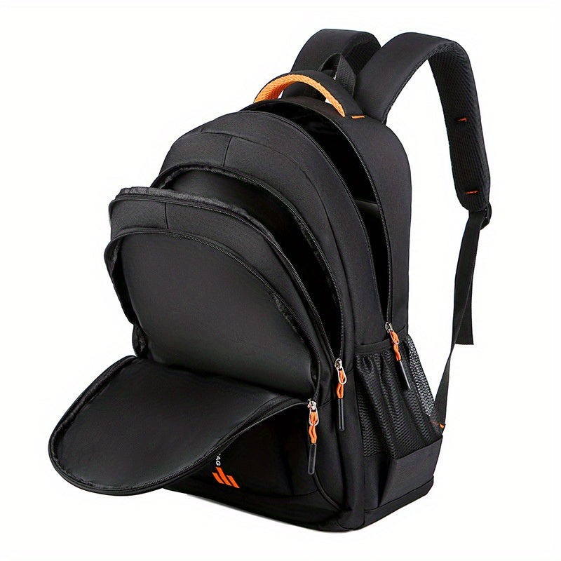 Business Laptop Backpack for Men and Women, Large-Capacity Everyday Bag in Green, Blue, Black or Tangerine for Work Commuting, Travel and Sports