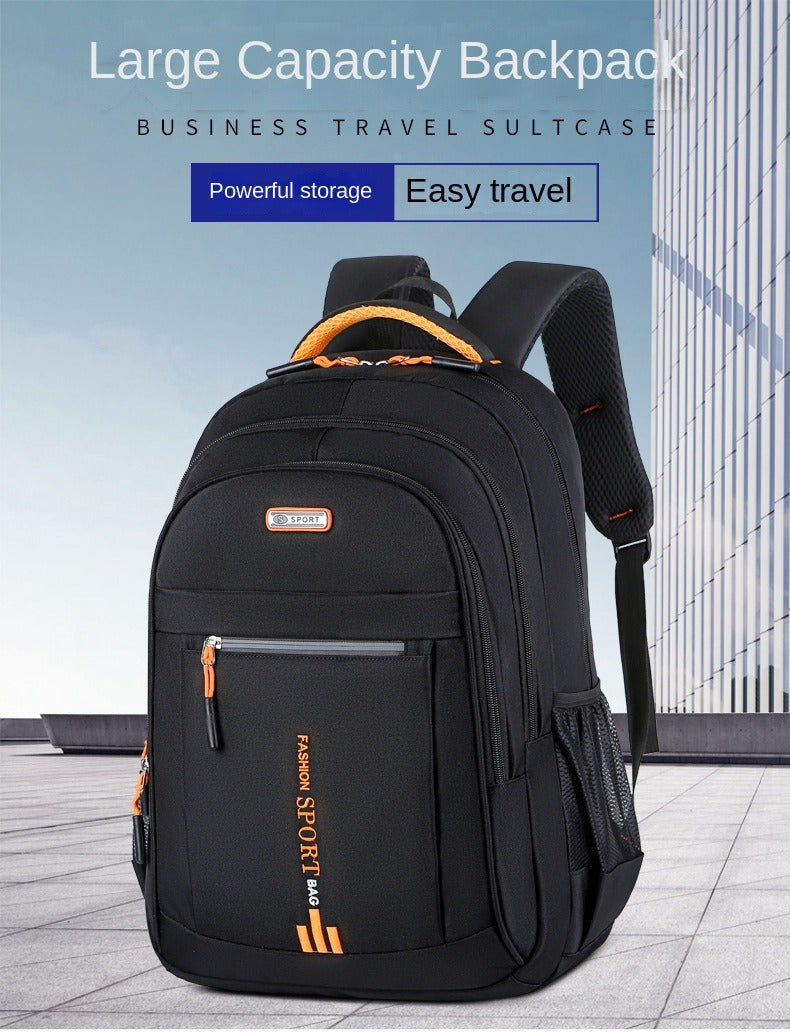 Business Laptop Backpack for Men and Women, Large-Capacity Everyday Bag in Green, Blue, Black or Tangerine for Work Commuting, Travel and Sports
