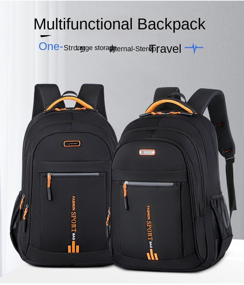 Business Laptop Backpack for Men and Women, Large-Capacity Everyday Bag in Green, Blue, Black or Tangerine for Work Commuting, Travel and Sports