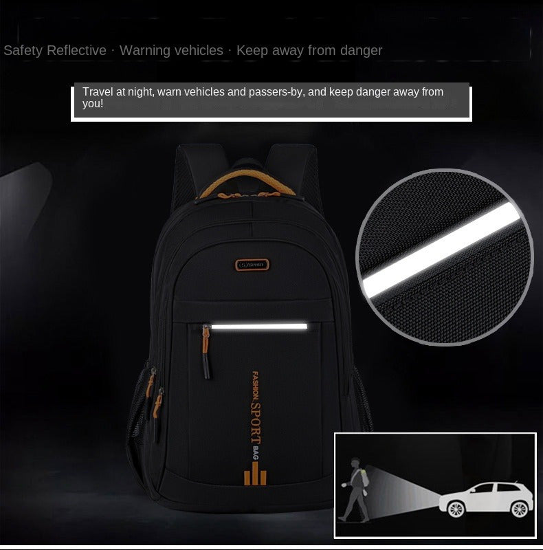 Business Laptop Backpack for Men and Women, Large-Capacity Everyday Bag in Green, Blue, Black or Tangerine for Work Commuting, Travel and Sports
