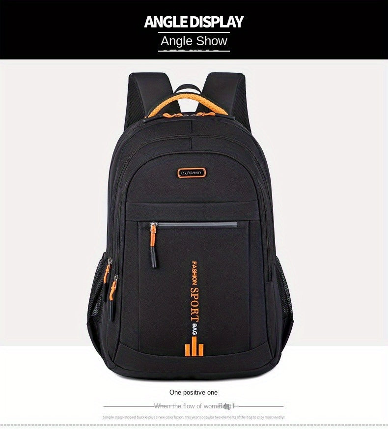 Business Laptop Backpack for Men and Women, Large-Capacity Everyday Bag in Green, Blue, Black or Tangerine for Work Commuting, Travel and Sports