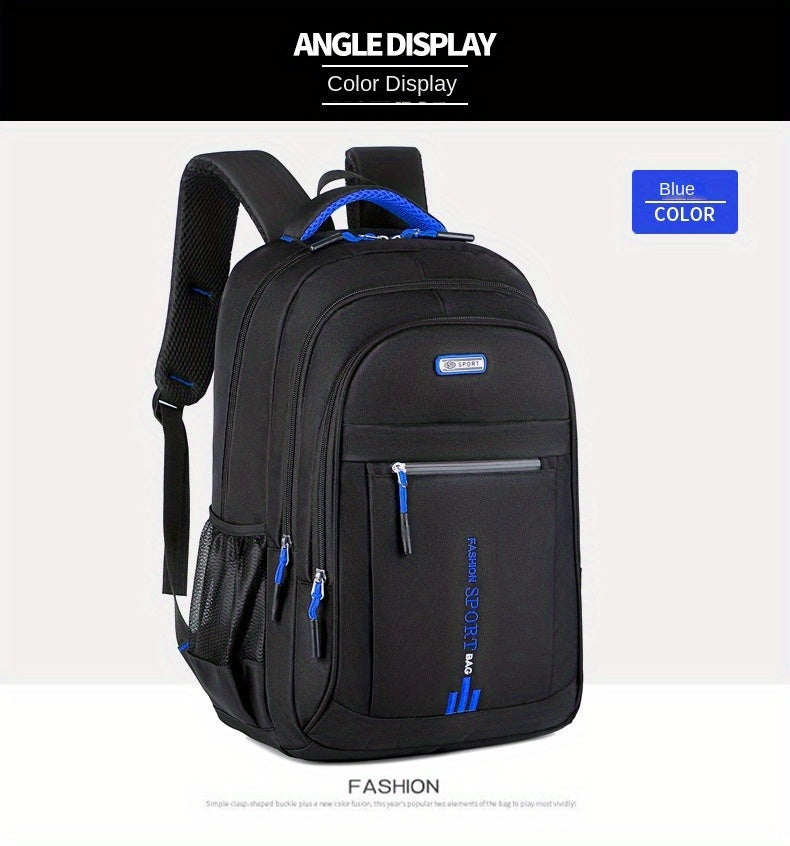 Business Laptop Backpack for Men and Women, Large-Capacity Everyday Bag in Green, Blue, Black or Tangerine for Work Commuting, Travel and Sports