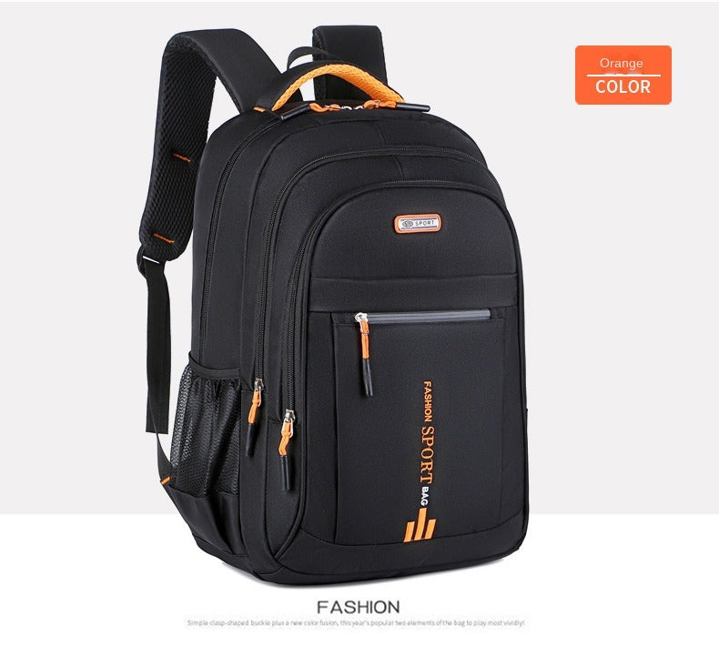 Business Laptop Backpack for Men and Women, Large-Capacity Everyday Bag in Green, Blue, Black or Tangerine for Work Commuting, Travel and Sports