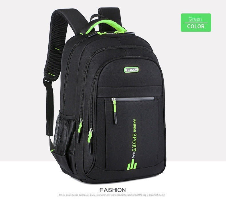 Business Laptop Backpack for Men and Women, Large-Capacity Everyday Bag in Green, Blue, Black or Tangerine for Work Commuting, Travel and Sports