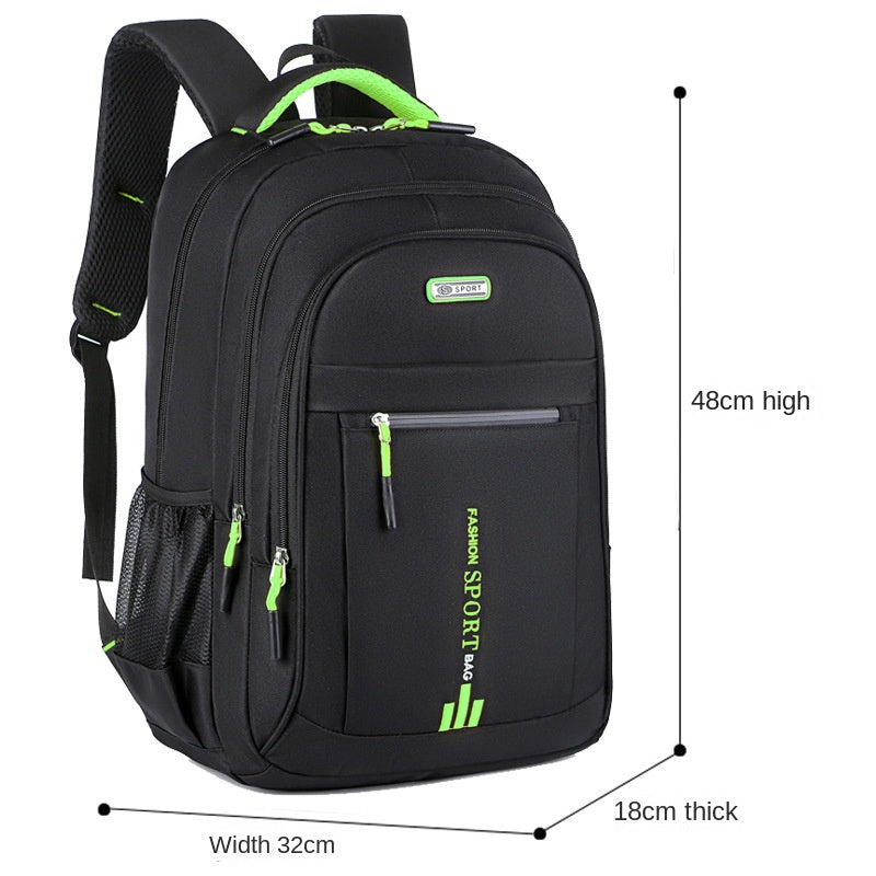 Business Laptop Backpack for Men and Women, Large-Capacity Everyday Bag in Green, Blue, Black or Tangerine for Work Commuting, Travel and Sports