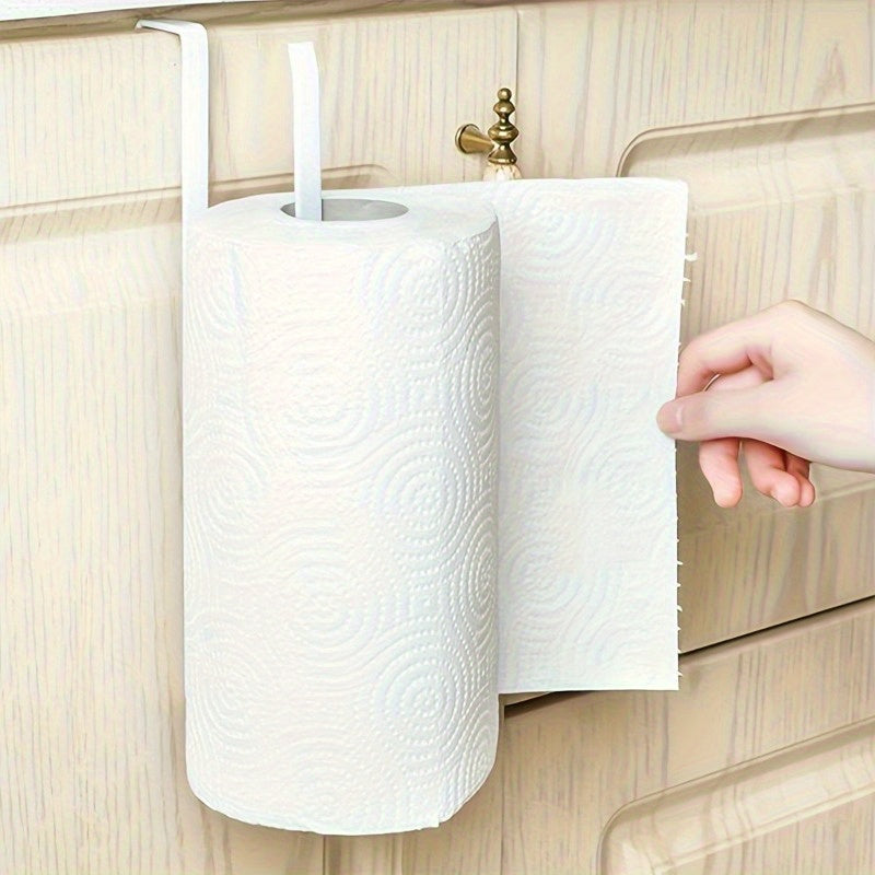 Kitchen Paper Towel Rack Set in Black Stainless Steel, 2-Piece Wall-Hanging Organizer for Compatible Paper Towel Rolls, Plastic Wrap and Kitchen Cloth Storage