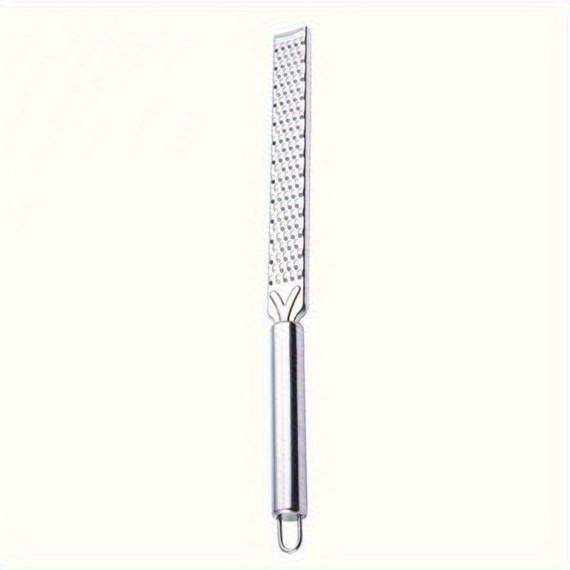 Long-Handle Lemon Zester and Cheese Grater with Listed Stainless Steel Construction, Single Kitchen Tool for Citrus Zest, Chocolate and Cheese Preparation