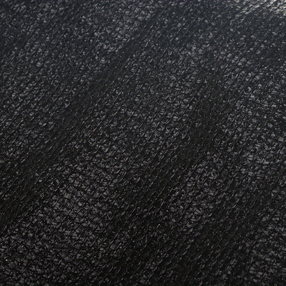 Fence Privacy Screen in Black HDPE Mesh with Listed 6 x 50 Foot Size, Reinforced Edges, Grommets and 50 Cable Ties for Garden and Backyard Screening