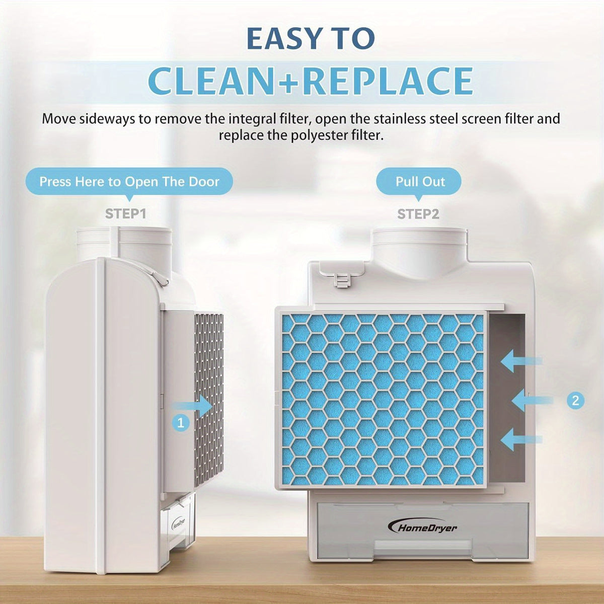 Indoor Dryer Vent Filter Box with Listed Stainless Steel Screen, Polyester Filters and Water Drawer, Indoor Dryer Vent-1 or Grey Options for Electric Dryer Review