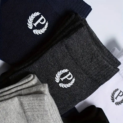 Men's Mid-Calf Athletic Socks 50-Pair Mixed Color Pack with Elastic Ribbed Cuffs and Breathable Sweat-Absorbent Design for Sports and Casual Wear