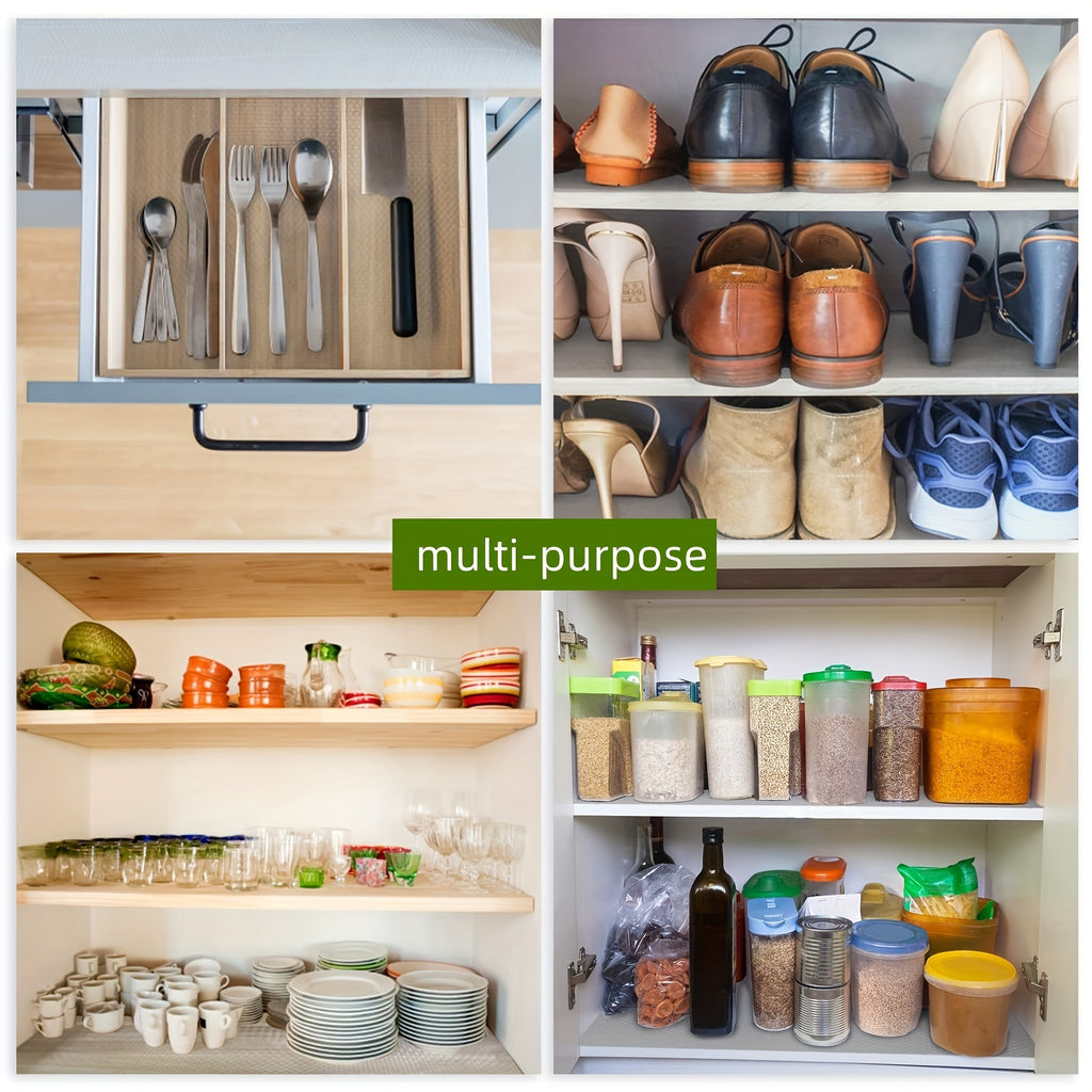 Floral Shelf and Drawer Liner, One Plastic Roll for Decorative Cabinet Organization, Compatible Kitchen Shelves, Refrigerator Surfaces and Household Tables