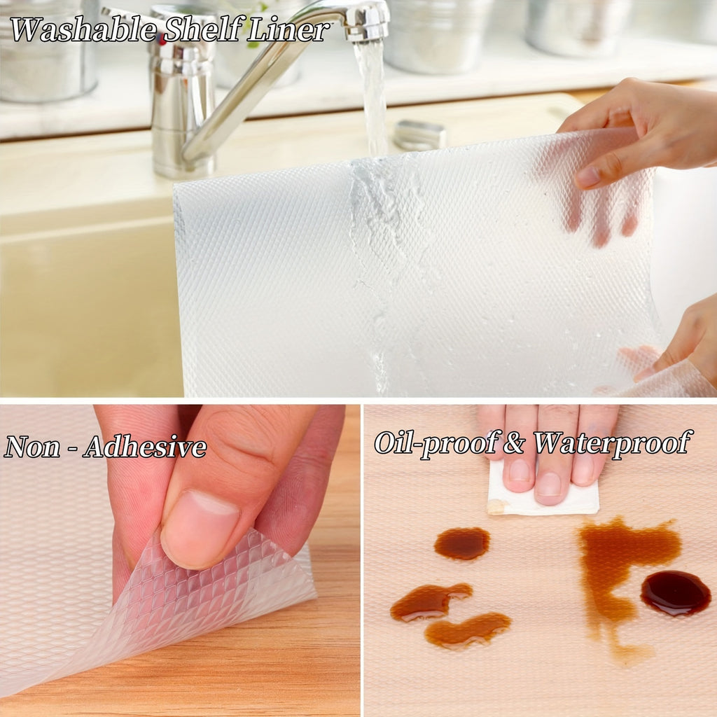 Floral Shelf and Drawer Liner, One Plastic Roll for Decorative Cabinet Organization, Compatible Kitchen Shelves, Refrigerator Surfaces and Household Tables