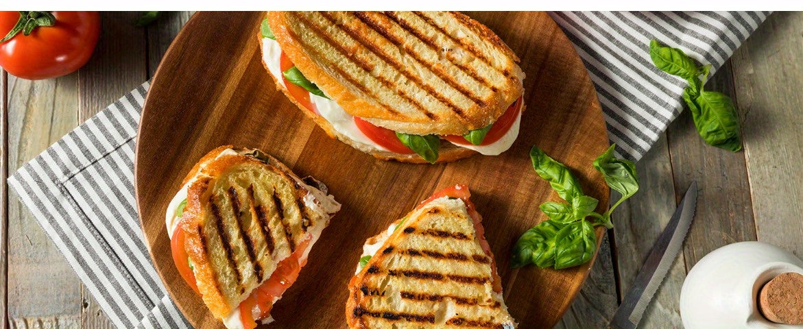 Temperature Control Panini Press Grill by OSTBA, 1200W Sandwich Maker with Nonstick Plates, 180-Degree Opening and Removable Drip Tray for Indoor Cooking