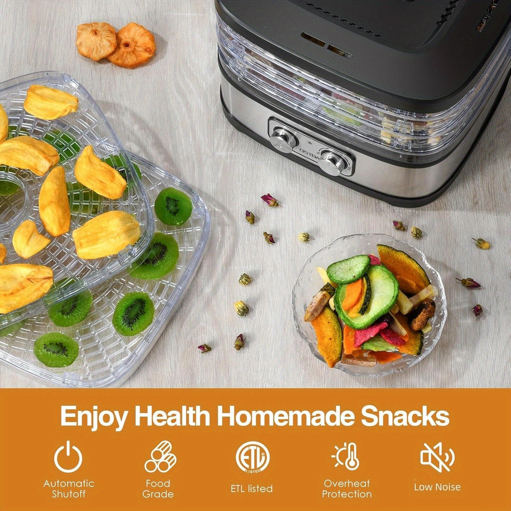 OSTBA Food Dehydrator with Temperature Control and 5 or 8 BPA-Free Tray Options, Electric Food Dryer for Fruit, Herbs, Vegetables and Jerky Projects