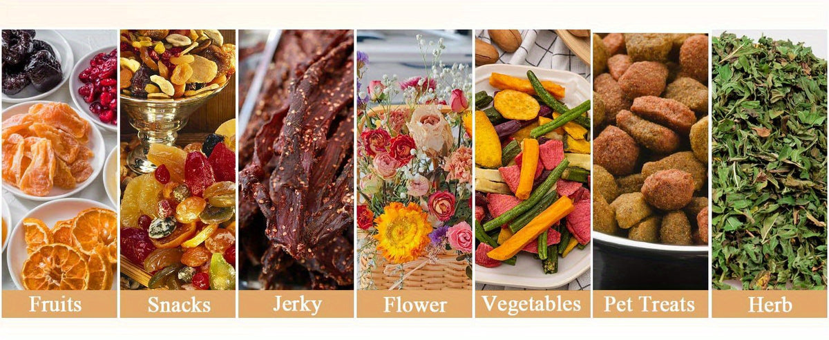 OSTBA Food Dehydrator with Temperature Control and 5 or 8 BPA-Free Tray Options, Electric Food Dryer for Fruit, Herbs, Vegetables and Jerky Projects