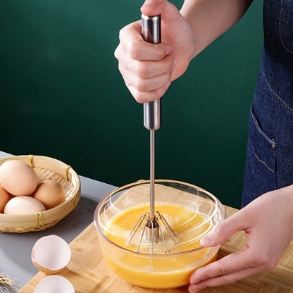 Hand Push Rotary Whisk with Stainless Steel Construction, Listed 13-Inch Size and 2- or 4-Pack Options for Beating Eggs, Frothing Milk and Kitchen Mixing