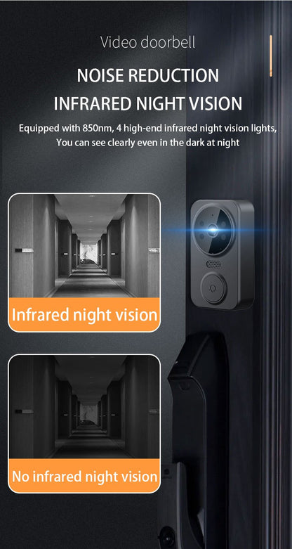 1080P Video Doorbell with 4.3-Inch IPS Monitor, Direct Wireless Pairing Without Home WiFi Setup, Two-Way Intercom and Infrared Night Vision, Black, No SD Card