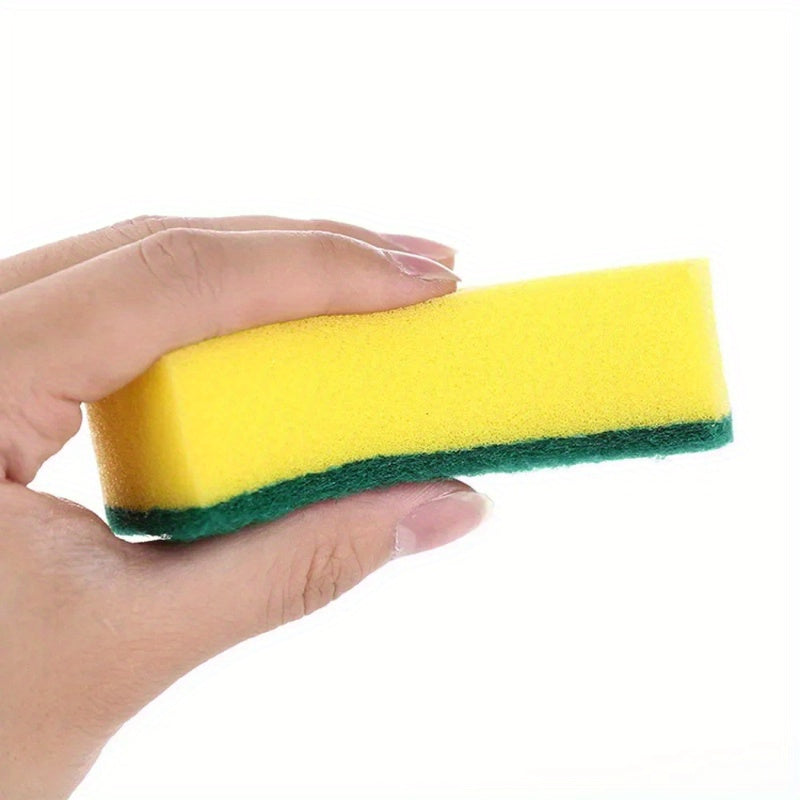 Square Kitchen Sponges in 15 or 30-Piece Packs with Listed Double-Layer Design for Compatible Dishes, Cookware and Everyday Household Surface Cleaning