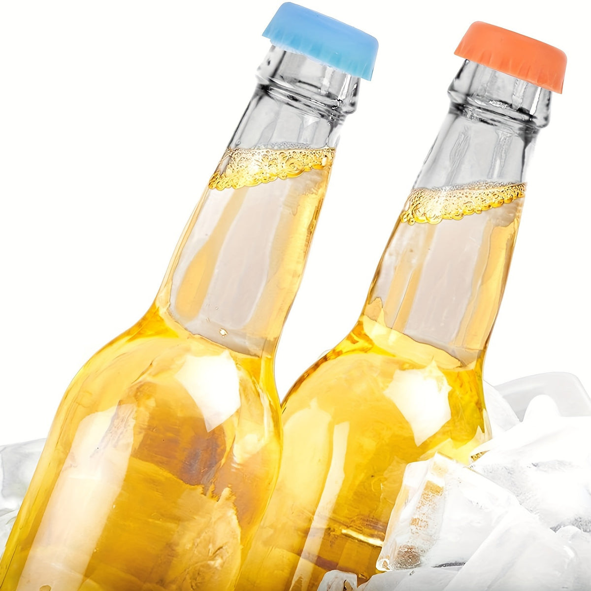 Reusable Silicone Bottle Caps Set of 6, Colorful Bottle Covers for Compatible Wine, Beer and Vinegar Bottles, Practical Kitchen Beverage Storage Accessories