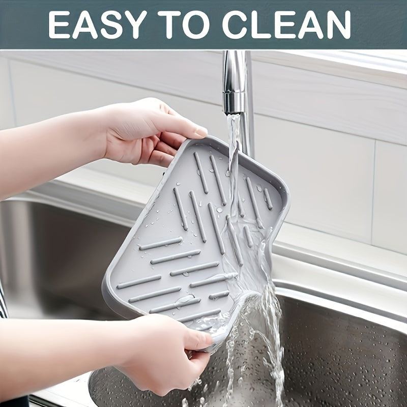 1pc Silicone Kitchen Sink Tray Soap Tray Holder