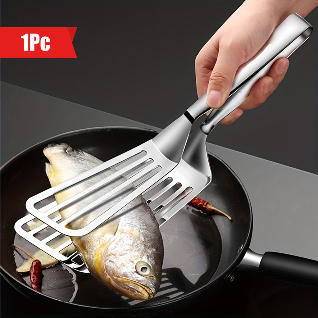 1/2pcs Stainless Steel Multifunctional Serving Tongs - Versatile Kitchen Tool for Easy Handling of Buffets Fish Steaks Breads Salads and Desserts - Durable Rust-proof Ergonomic Design for Easy Presentation and Preparation of Food