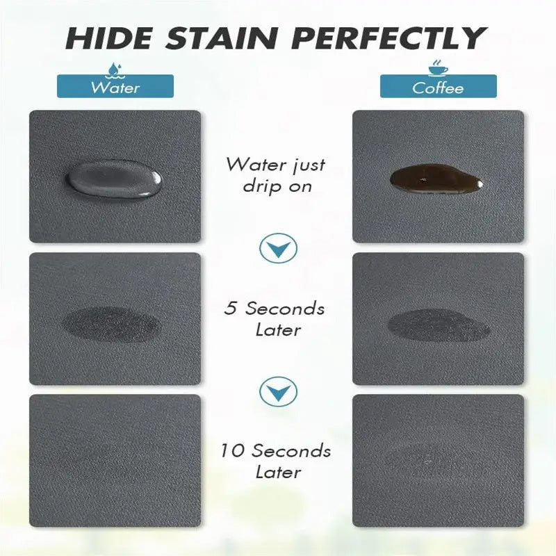 Dish Drying Pad in Grey or Blue, Kitchen Counter Mat with Listed Rubber Backing and Single or Four-Piece Pack Choices for Daily Cleanup