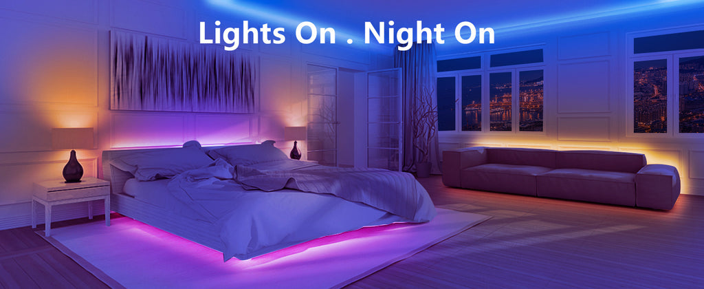 Color Changing Room LED Strip Lights, 200ft RGB with Listed 16 Million Colors, Music Sync, App and Remote Control, Timer for Party and Holiday Decor