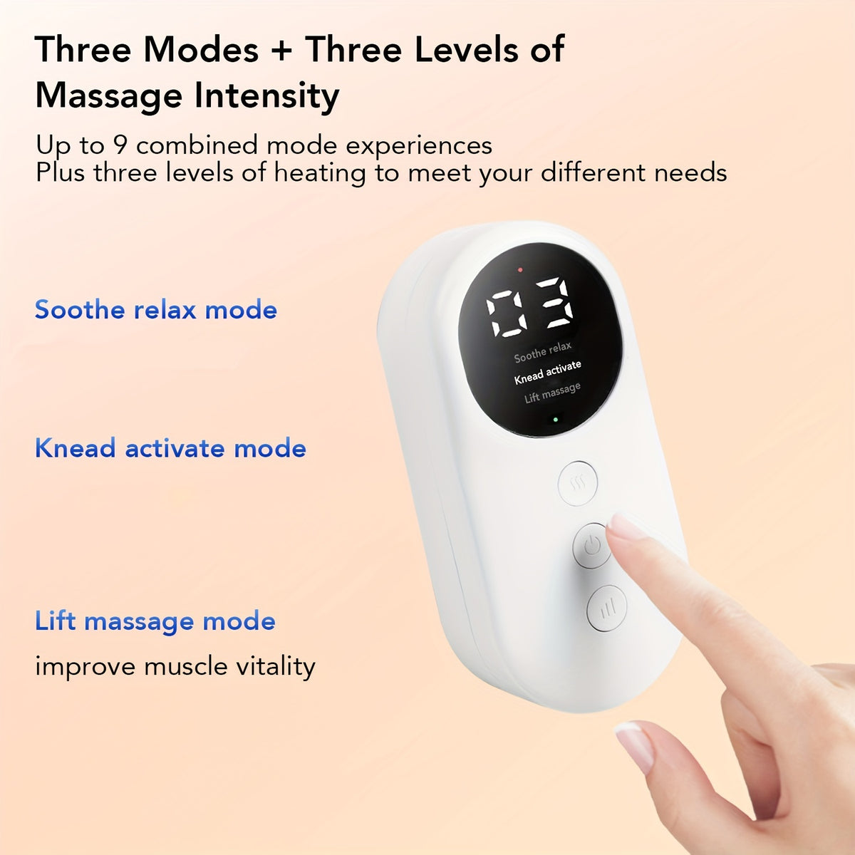 Single Gray Rechargeable Leg Massager with Listed Air Pressure and Automatic Kneading Wording, One-Piece Electric Device for Adult Personal Care Routines