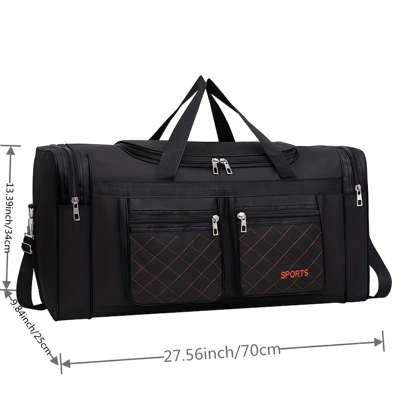 Gym Duffel Bag for Fitness, Boxing and Martial Arts Gear, XKB006 Multi-Pocket Training Bag with Carry Handle and Zipper Closure in Black-b or Blue-b