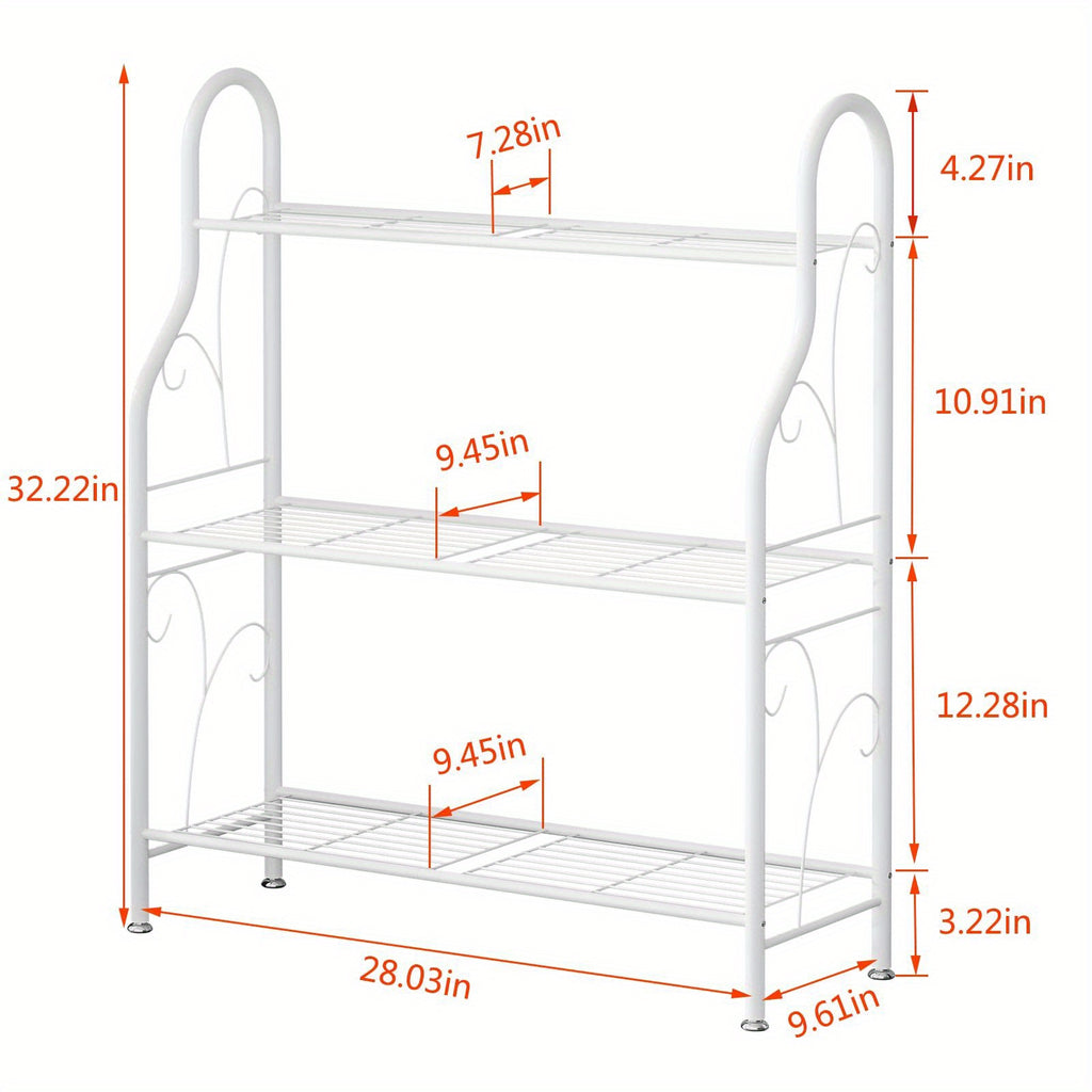 Tiered Metal Plant Stand by SUOERNUO, 3 or 4 Tier Iron Plant Shelf for Indoor and Outdoor Displays, Multipurpose Pot, Decor and Shoe Organizer