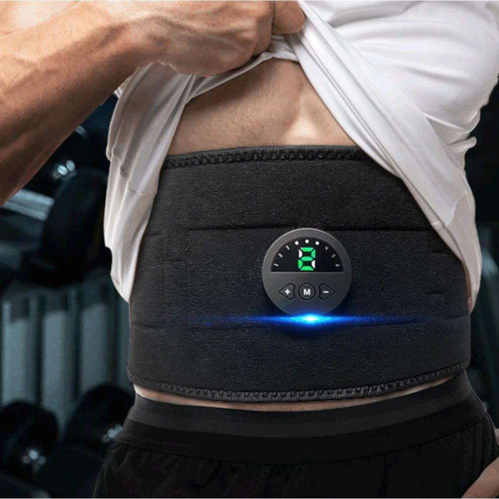 Abdominal Muscle Trainer, FDA Cleared USB Rechargeable Fitness Belt for Abdominal Massage and Training, Home Workout Equipment for Core and Abs Conditioning