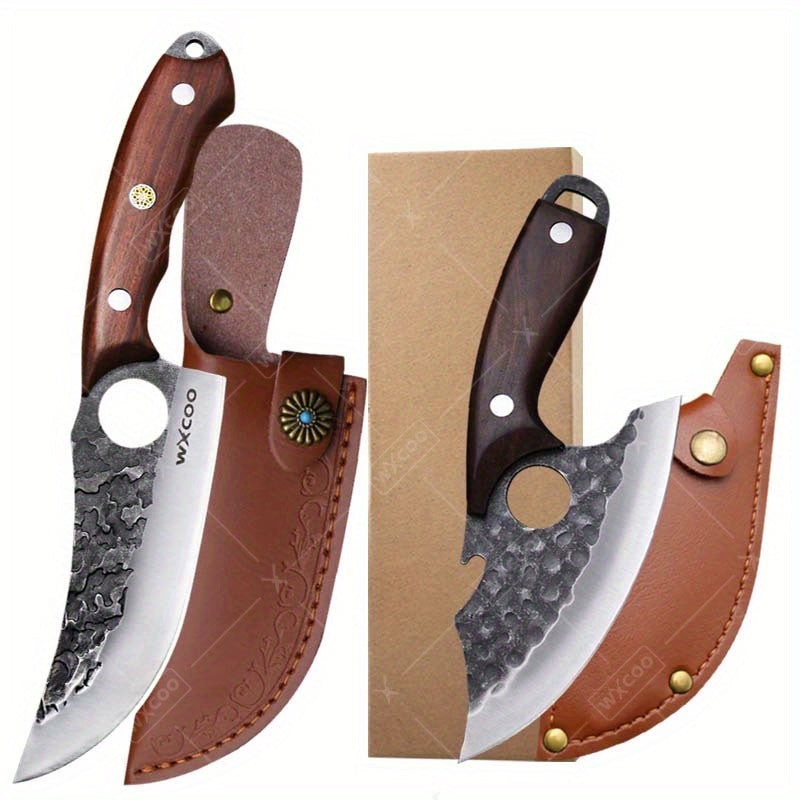Compact Kitchen Knife Set for Everyday Ingredient Preparation, Listed 5Cr15MoV Stainless Steel Blades with Two- and Four-Piece Style Options