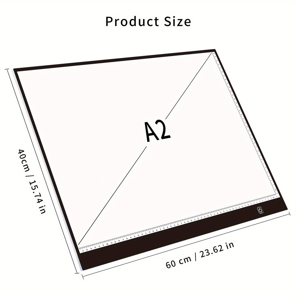 LED Tracing Light Pad with Adjustable Brightness, A2 and A3 Clip Set Options with Single or Double Light Bar References for Sketching and Diamond Painting