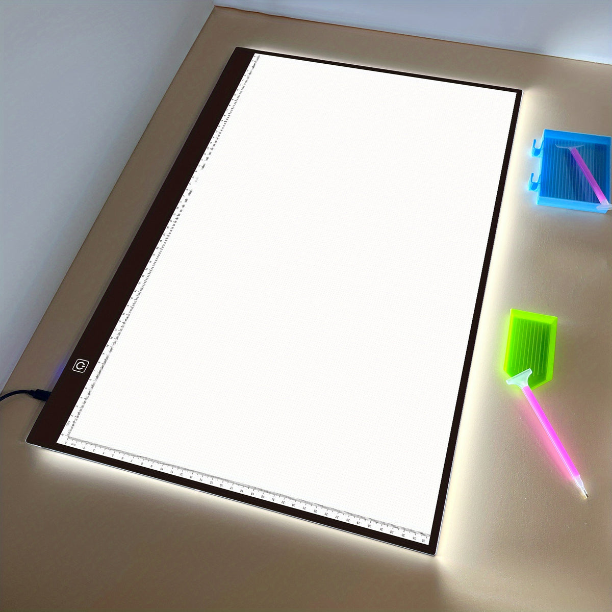 LED Tracing Light Pad with Adjustable Brightness, A2 and A3 Clip Set Options with Single or Double Light Bar References for Sketching and Diamond Painting