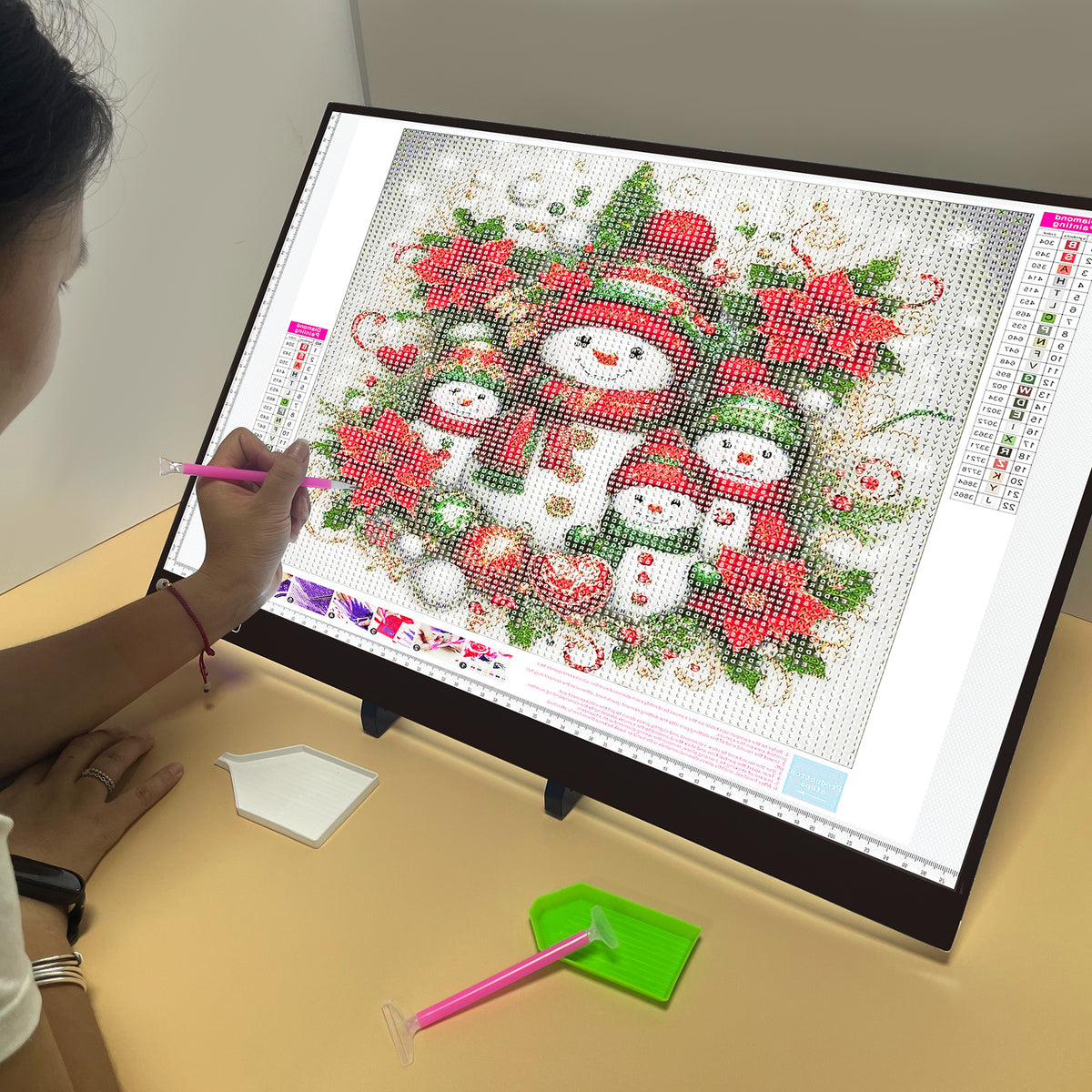 LED Tracing Light Pad with Adjustable Brightness, A2 and A3 Clip Set Options with Single or Double Light Bar References for Sketching and Diamond Painting