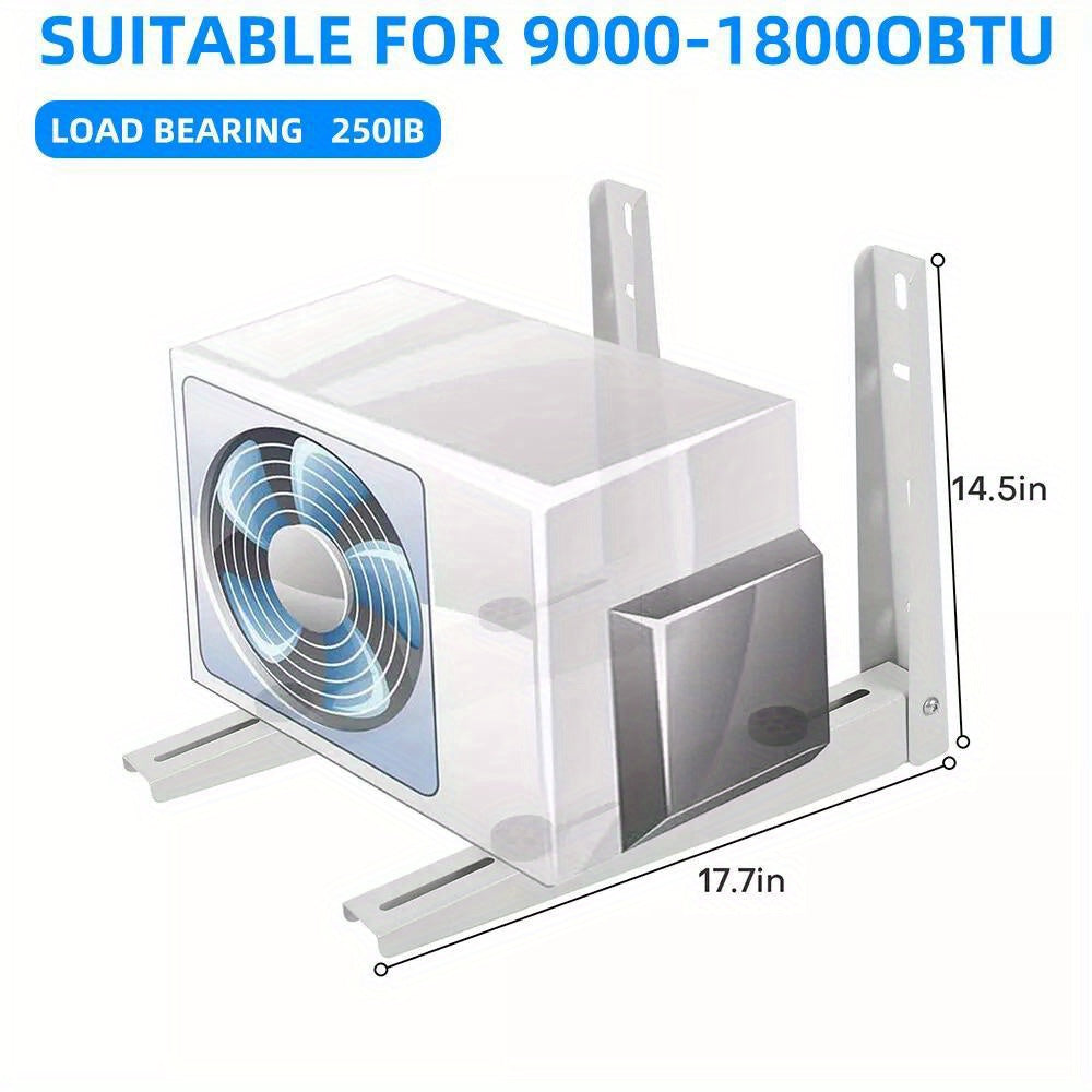 Heavy Duty Mini Split Wall Mount Bracket, Outdoor Air Conditioner and Heat Pump Wall Bracket for 9000-18000 BTU Ductless AC and Heating Systems, Rust-Resistant Steel Support for Safe Mounting and Easy Installation