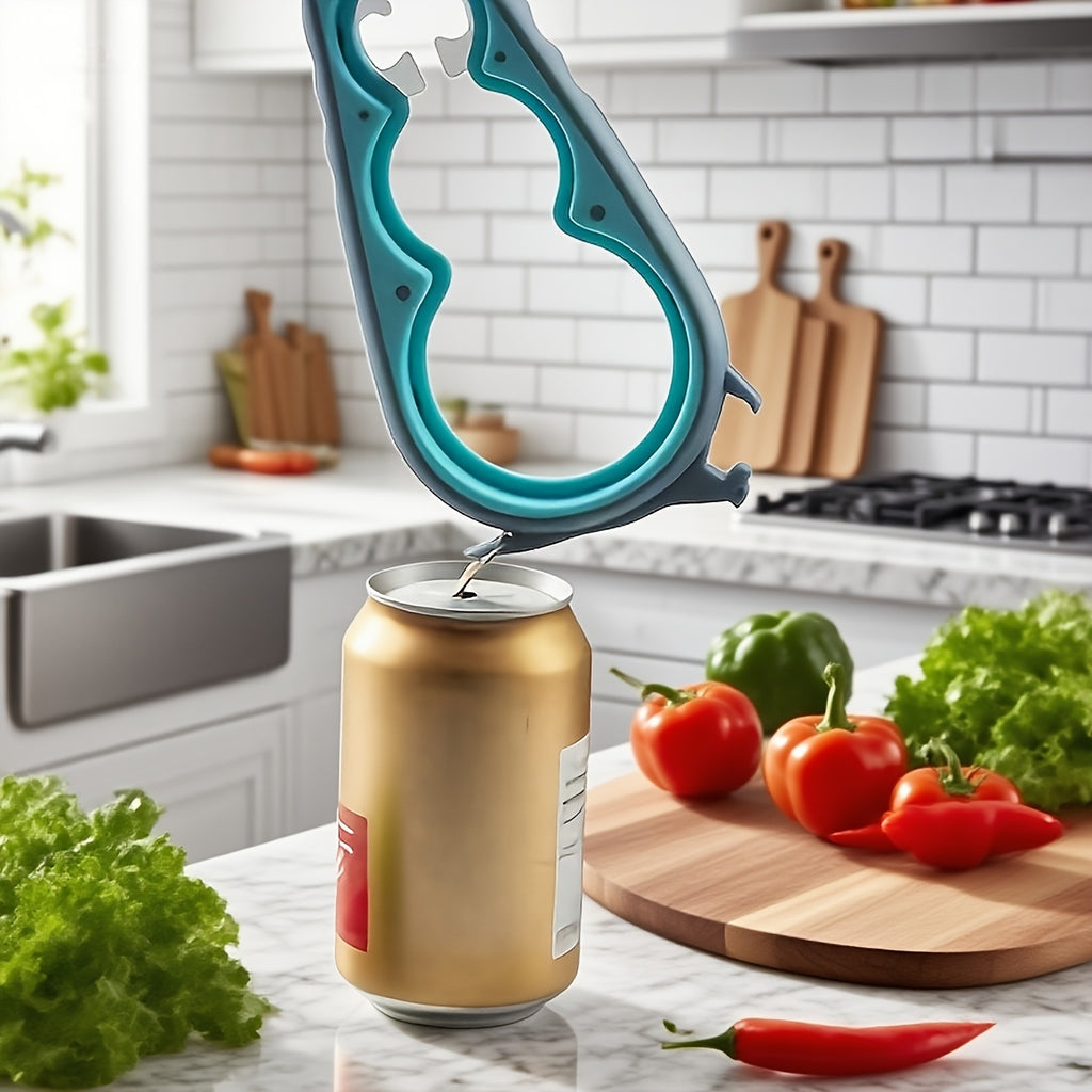 Non-Slip Jar and Bottle Opener with Ergonomic Silicone Handle, Manual Kitchen Lid Gripper in Multiple Colors and Styles for Everyday Cooking and Meal Prep