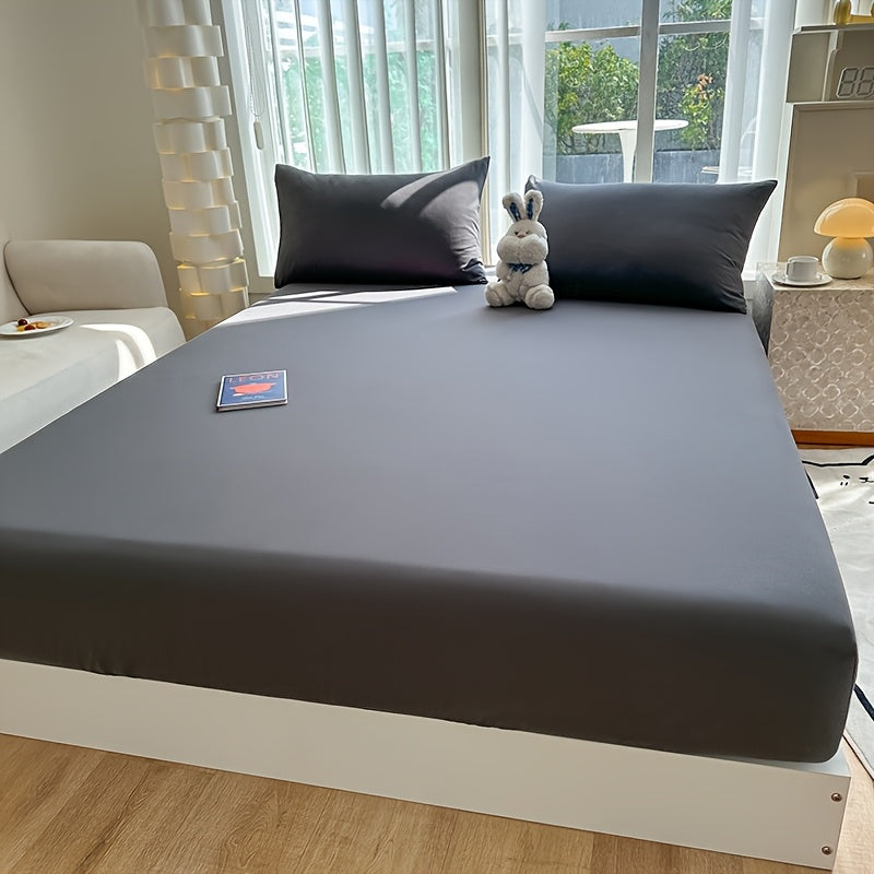 Elastic-Edge Fitted Sheet for Mattresses up to Listed 29cm Height, Single Soft-Feel Bed Sheet with Thirteen Size Labels and Eleven Colors for Home Bedrooms