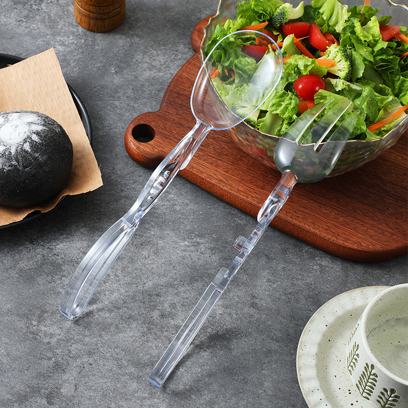 1 Pair of Transparent Plastic Salad Scissors - Reusable, Food-safe, Suitable for Kitchen, Barbecue, Outdoor Cooking, Buffets, and Party Catering - Durable and Hygienic Design Ensures Food-safe Handling from Salad to Serving, Kitchen Gadget