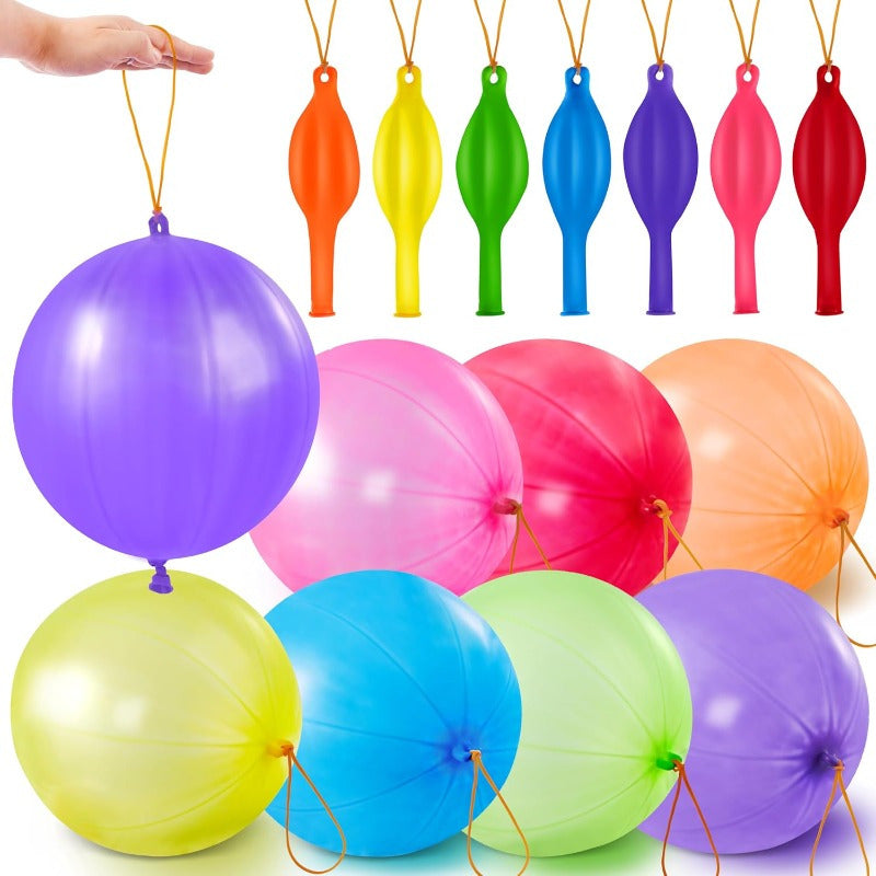 Punch Balloons by SYNCFUN with Rubber Band Handles, Natural Rubber Latex Party Favors for Teen and Adult Birthday Games and Goodie Bags, Ages 14+