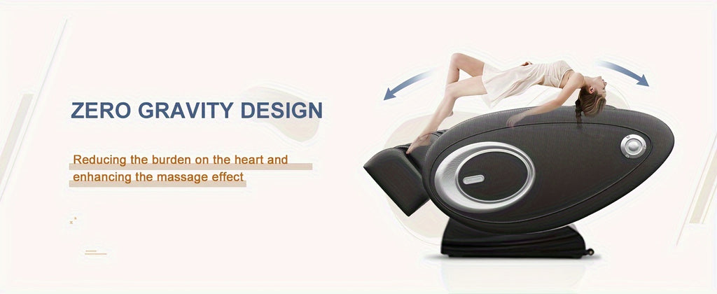 Zero Gravity Massage Chair Recliner with Heat, Full Body Massage with Foot Roller, Built-In Speaker and Touch Screen for Home Relaxation