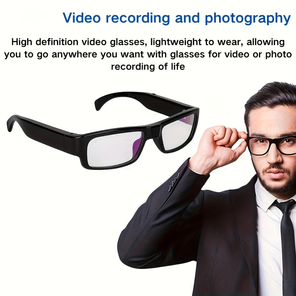 Wearable Camera Glasses with 1080P HD Video Recording, Portable Digital Camcorder Eyewear with USB Interface and 32GB or 64GB Memory Card Options