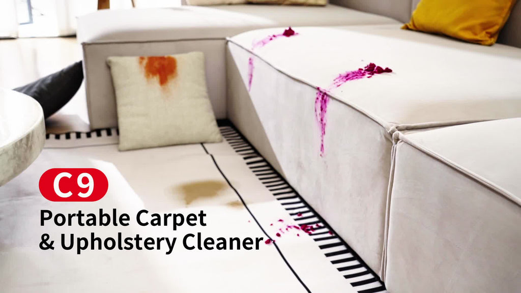 INSE Carpet Spot Cleaner with Listed 46kPa Suction, 36.52oz Clean and 27.05oz Waste Tanks, Spray and Dual Brushes for Upholstery, Stairs and Car Seats