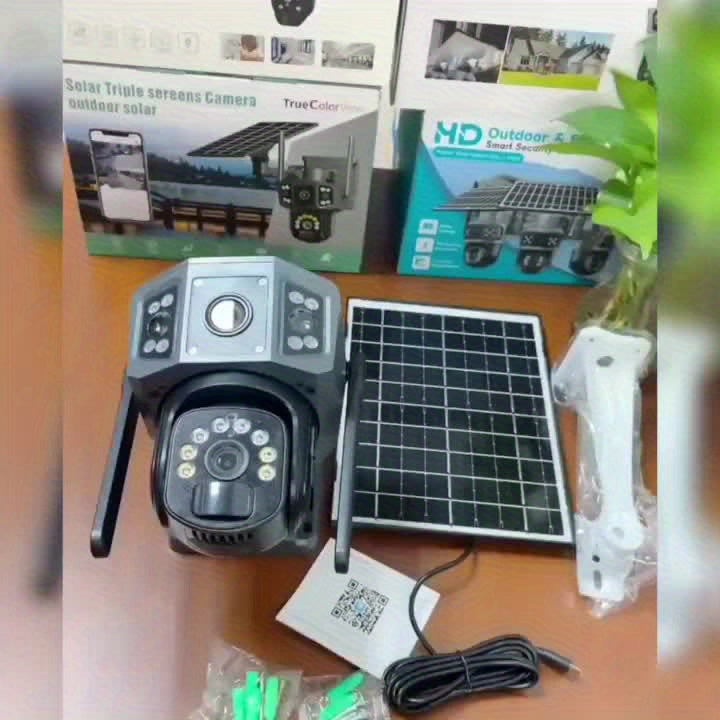 355° PTZ Outdoor Security Camera with 2.4GHz WiFi, Color Night Vision, PIR Sensor, Auto Tracking and Two-Way Audio, Solar and 4K-Labeled Options