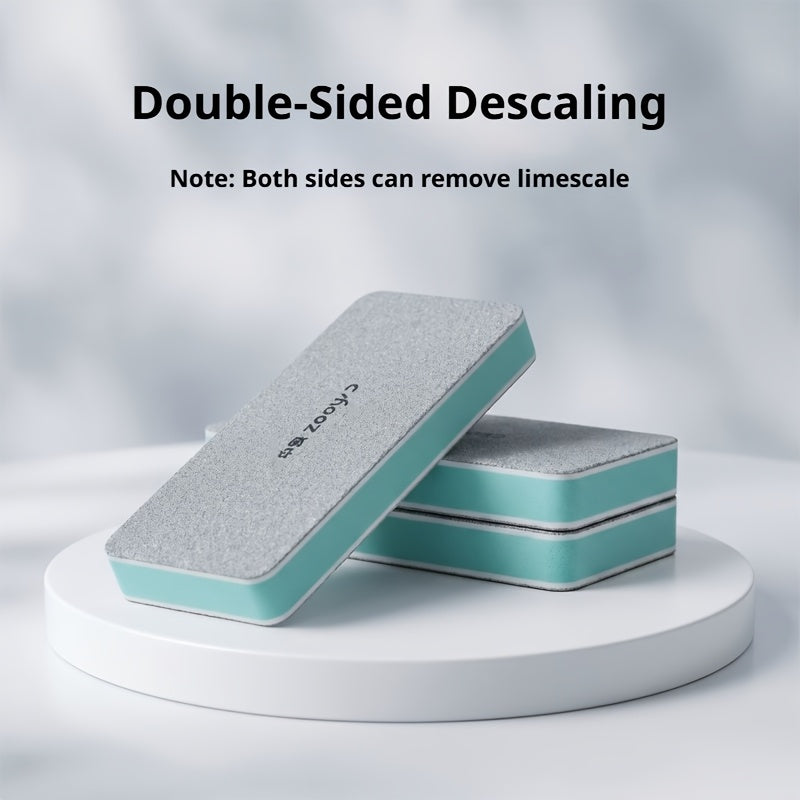 Limescale Cleaning Brush by Zooysd, Water Stain Eraser Scrubber in One, Two or Three Pack Options for Compatible Bathroom Tile, Shower Glass and Sink Surfaces