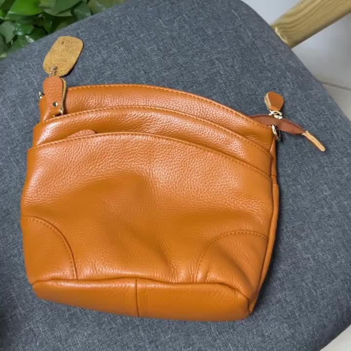 Leather Organizer Crossbody Bag with Listed Smartphone Pockets, Everyday Handbag Purse in Thirteen Color and Style Options for Errands and Travel