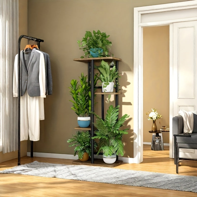 Indoor Plant Shelf for Multiple Plants, Decorative Plant Display Stand for Living Room Corners, Balcony Arrangements and Home Garden Pot Organization