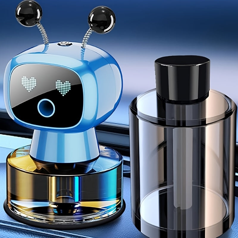 Four-Level Car Air Freshener with Rechargeable Diffuser and Listed Smart Eyes Feature, Black-Gulong, Blue-Ocean Fragrance or Red-Healton Options